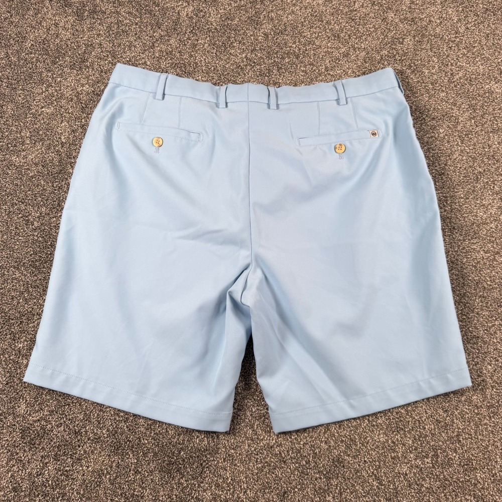 Peter Millar Golf Shorts Mens 38 Light Blue Performance Stretch Flat Front - Picture 5 of 5